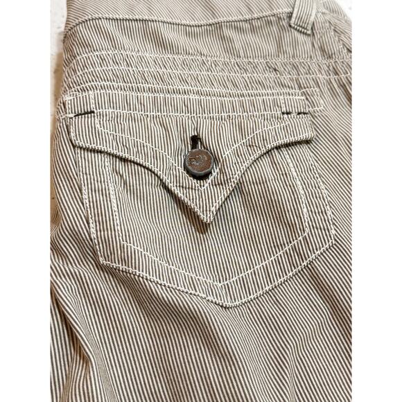 PURE COLOR CAPRI STRIPED 100% COTTON PANTS WOMENS SIZE 28" WAIST - Picture 6 of 7